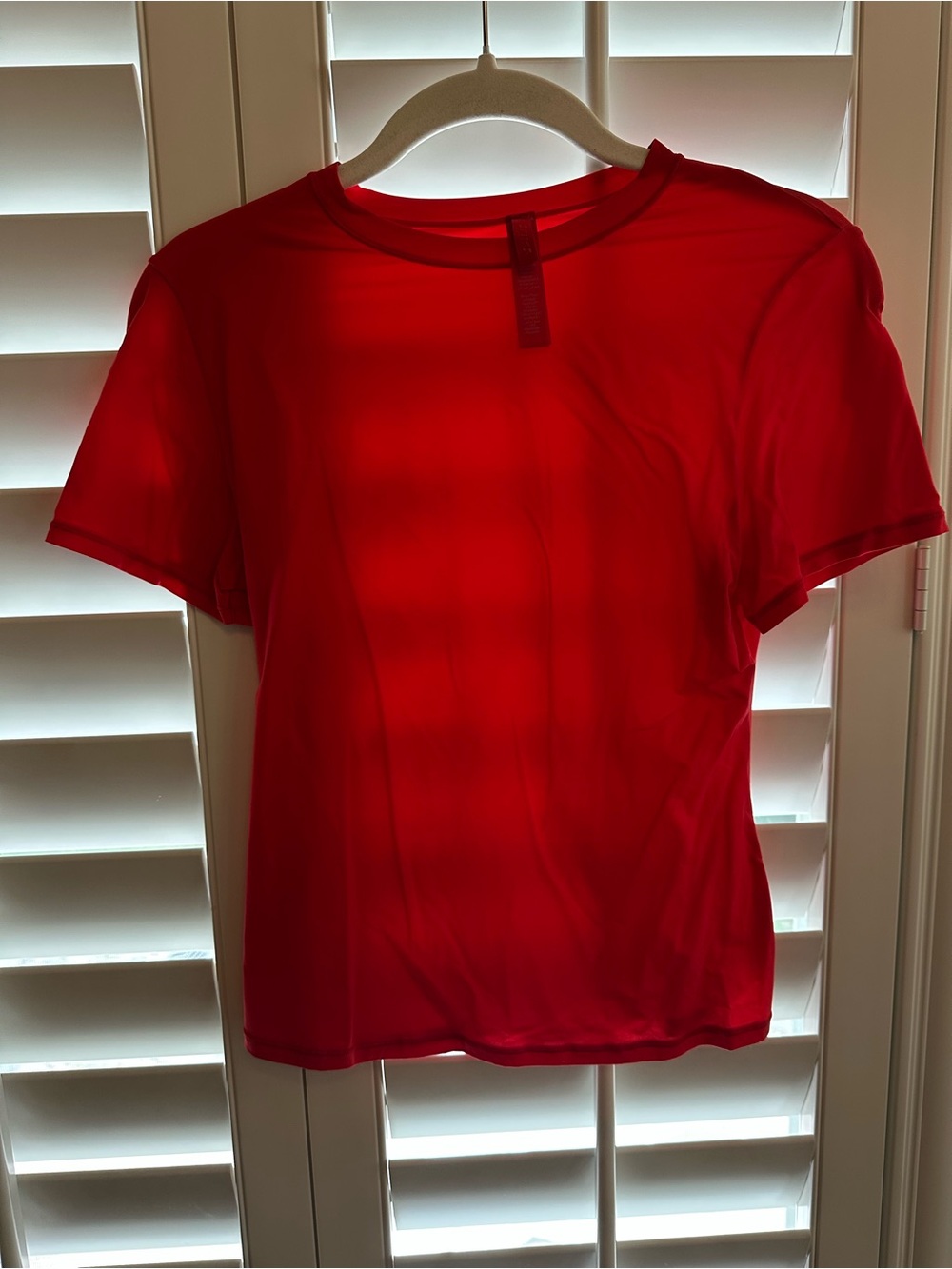 Skims Classic Red Short-Sleeve Top